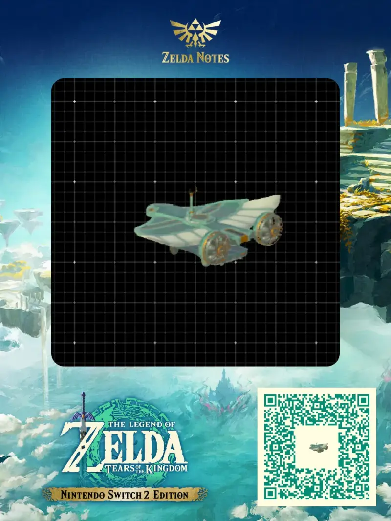 avi&oacute;n a ruedas - Zelda TOTK AutoBuild QR Code