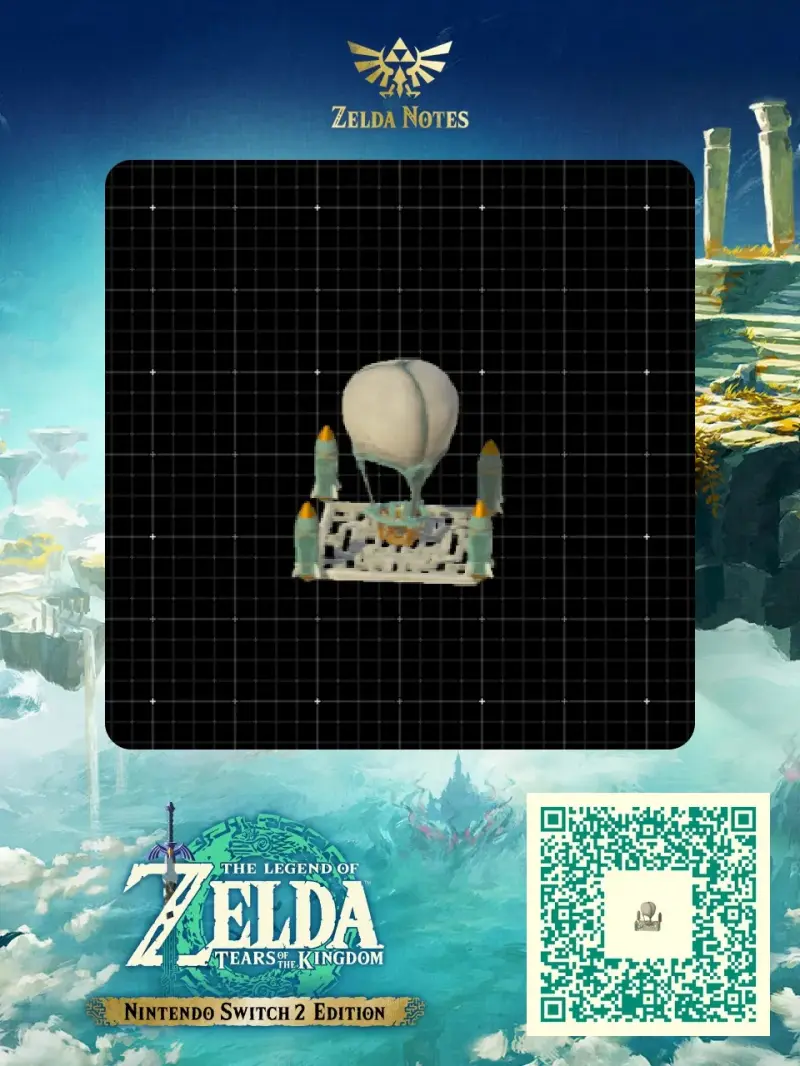 Air Balloon with rockets - Zelda TOTK AutoBuild QR Code