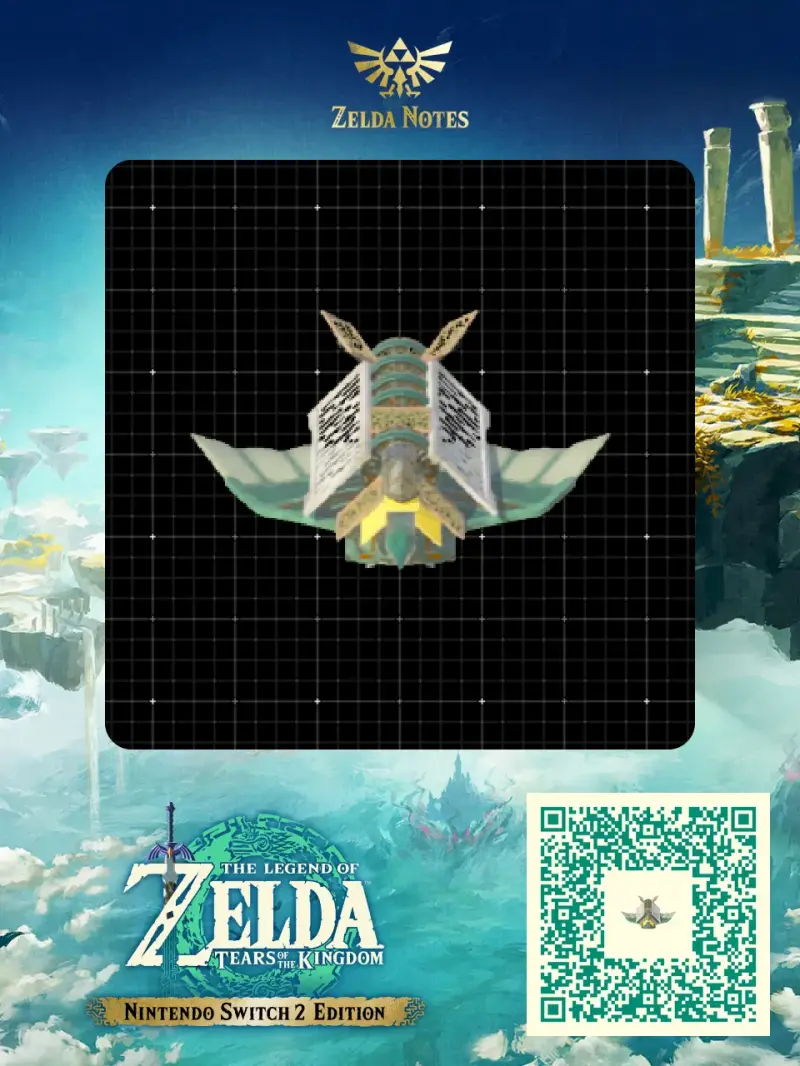 X-92 Corvus Stealth Fighter - Zelda TOTK AutoBuild QR Code