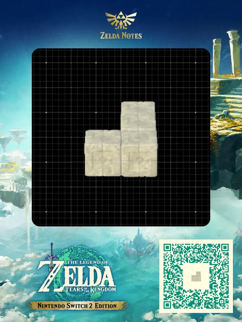 An L made of blocks - Zelda TOTK AutoBuild QR Code