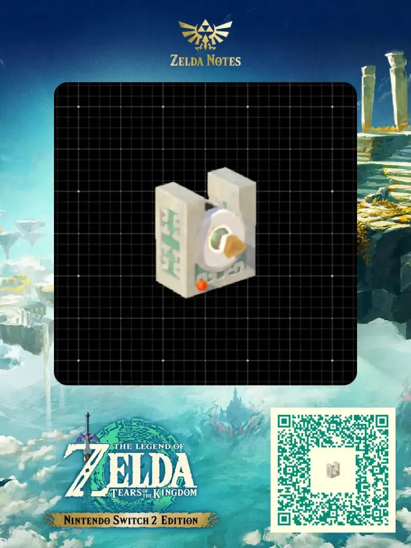 zhujzal's Shrine Motor with U Block casing - Zelda TOTK AutoBuild QR Code