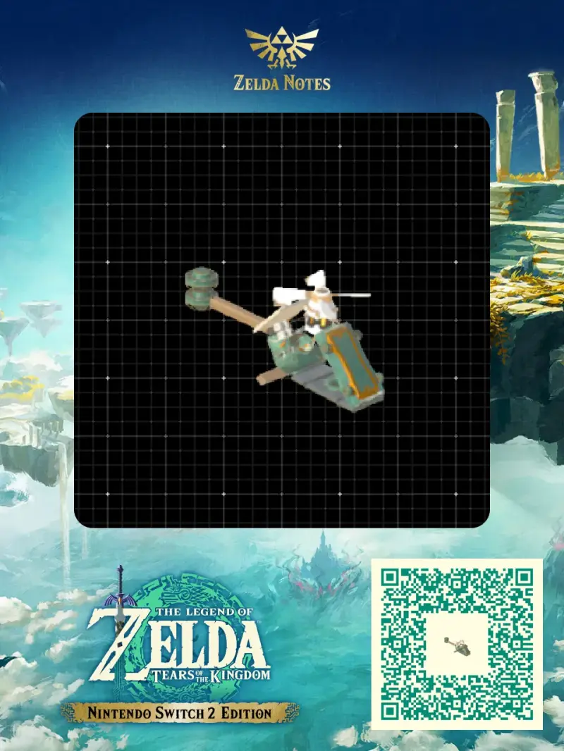 zhujzal's Stormcloud Helicopter (perpetual flight) - Zelda TOTK AutoBuild QR Code