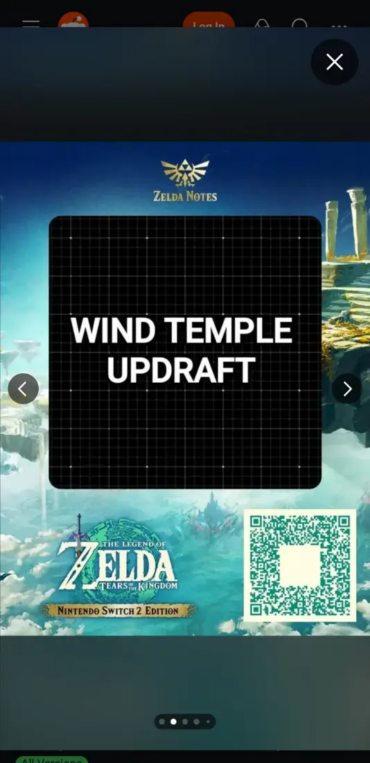 Updraft glitch - Zelda TOTK AutoBuild QR Code