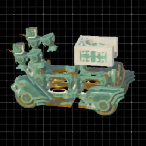 Tank with stationary turret mode
