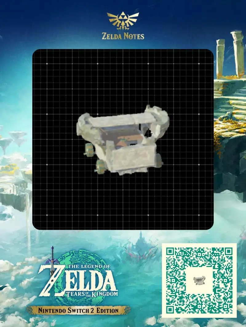 zhujzal's Crawling Castle mobile, driveable castle/fortress - Zelda TOTK AutoBuild QR Code