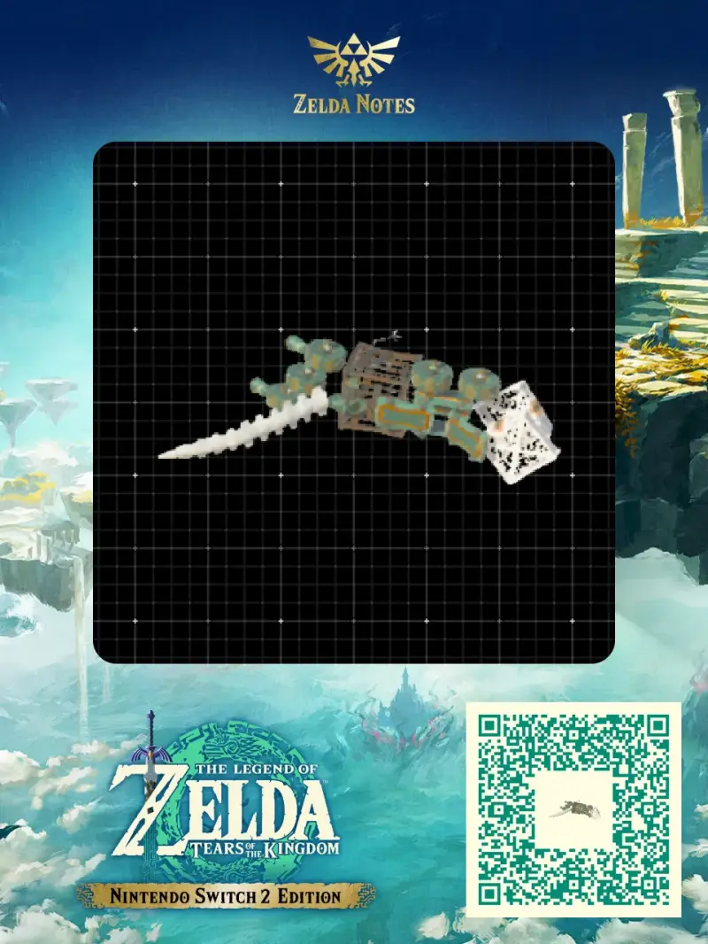 Electric T-Rex. Zap enemies down! - Zelda TOTK AutoBuild QR Code
