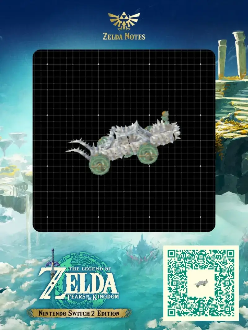 Spiky Mad Max Car QR Code  - Zelda TOTK AutoBuild QR Code