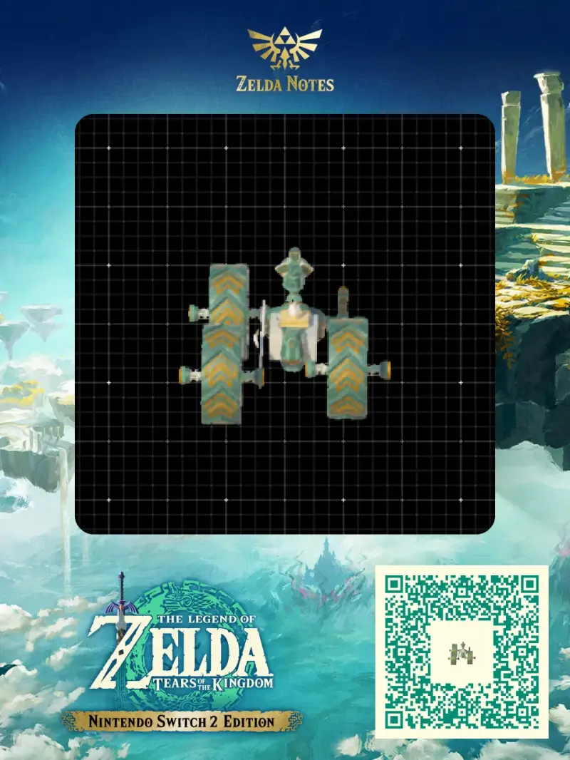 Triwheel Amphibious Rover C2X6 - Zelda TOTK AutoBuild QR Code