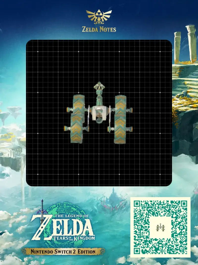 Tetrad Amphibious Rover C1X6 - Zelda TOTK AutoBuild QR Code