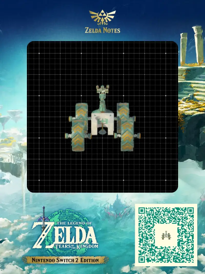 Tetrad Amphibious Rover X8FF - Zelda TOTK AutoBuild QR Code