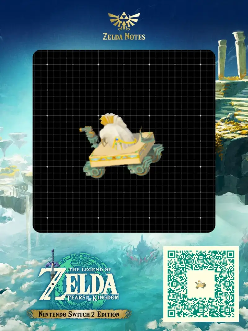 Fire breathing sand seal statue - Zelda TOTK AutoBuild QR Code